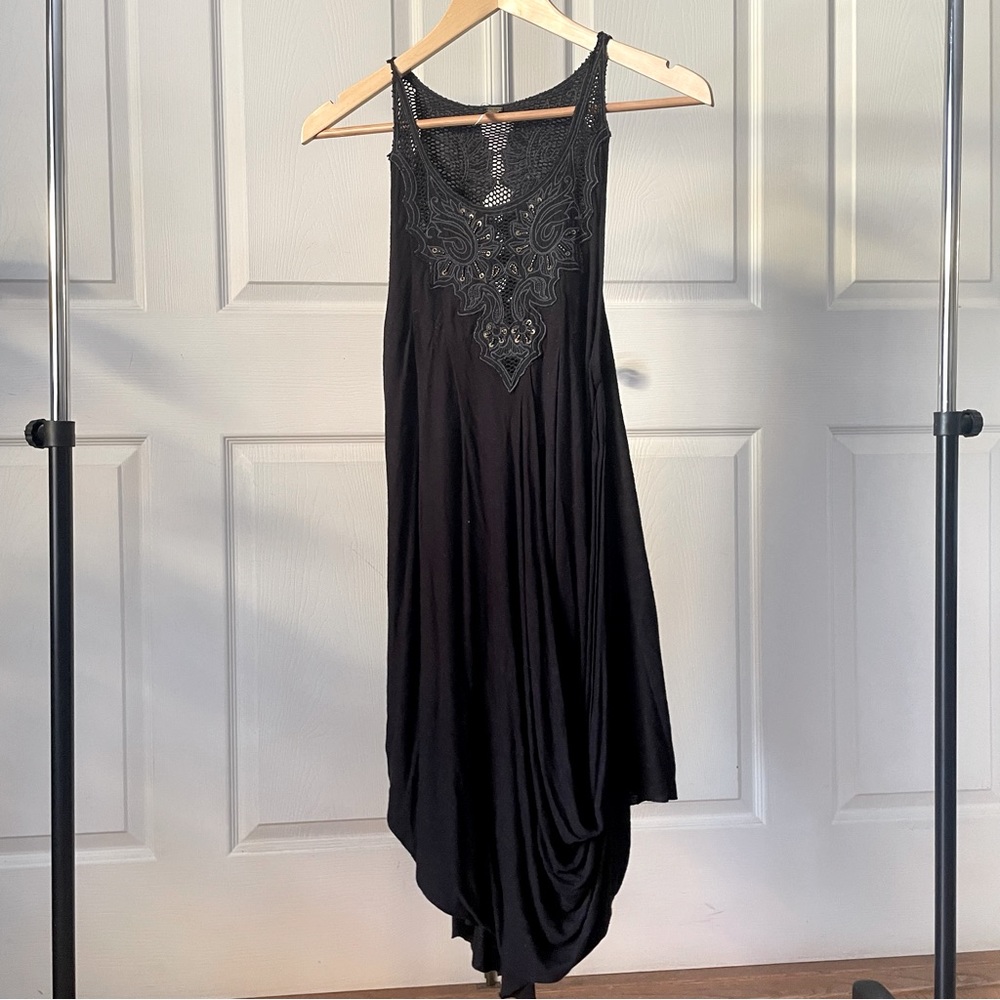 Free People dress with lace embroidery and beading detail